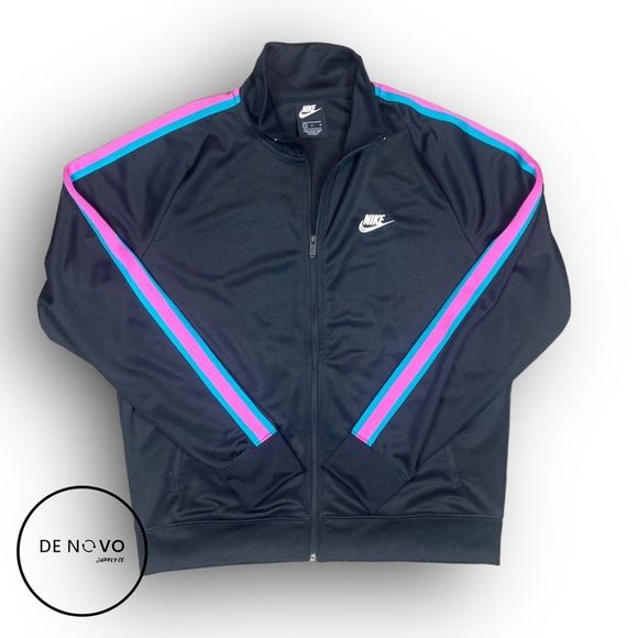 Nike Other - Nike Mens Athleisure Track Jacket Size Large Black Pink Teal